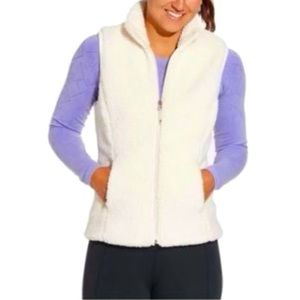 Calia by Carrie Underwood High Pile Sherpa Vest in Egret 🤍 Women’s Medium